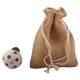 Brown Dotted Ceramic Floral Wine Stopper